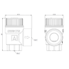 Zawór przelewowy AFRISO MSS mosiądz 6 bar GW 1/2'' x 3/4''