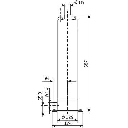 Pompa głębinowa 1-fazowa WILO Sub TWI 5-SE-506EM-FS częstotliwość 50 Hz, moc 1.1 kW 7.9 A, prędkość obrotowa 2810 obr/min