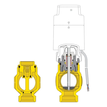 Zespół rozdzielaczy z zaworami odcinającymi i zaworami do regulacji natężenia przepływu O1" X 10 3/4"GZ