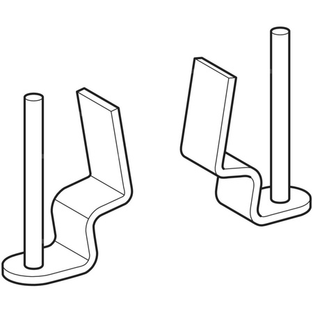 Elementy mocujące Geberit do umywalki częściowo wpuszczanej w blat