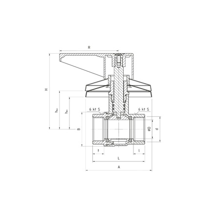 Zawór wodny PERFEXIM 428CH GW 3/4'' x GW 3/4''