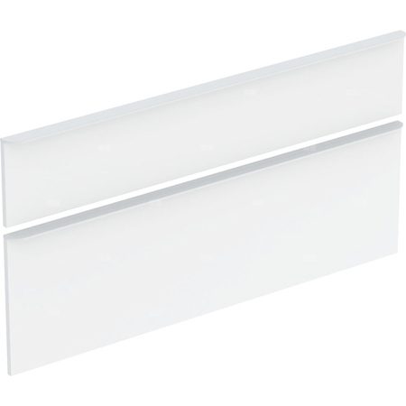 Zestaw frontów szuflad do szafki pod umywalkę podwójną GEBERIT, kol. biały wysoki połysk szer.1200 mm