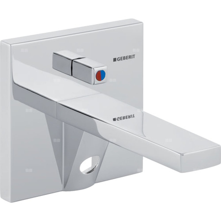 Korpus baterii Geberit z okrągłym otworem, do baterii umywalkowej typ 87: Chrom błyszczący