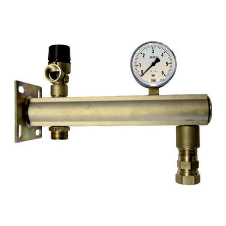 Grupa bezpieczeństwa RUMET c.w.u. G 3/4 x G 1/2 mosiądz