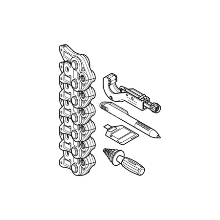 Walizka do szczęk zaciskowych GEBERIT Mapress tworzywo sztuczne, kolor niebieski