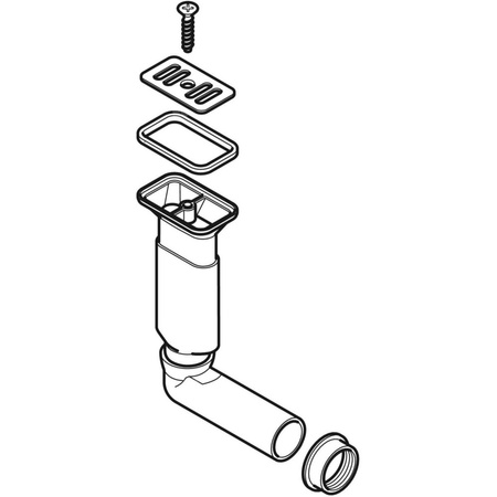 Przelew Geberit, odpływ pionowy, do odpływu zlewowego