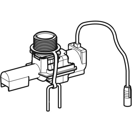 Zawór elektromagnetyczny do spłukiwania higienicznego w spłuczce podtynkowej, zw