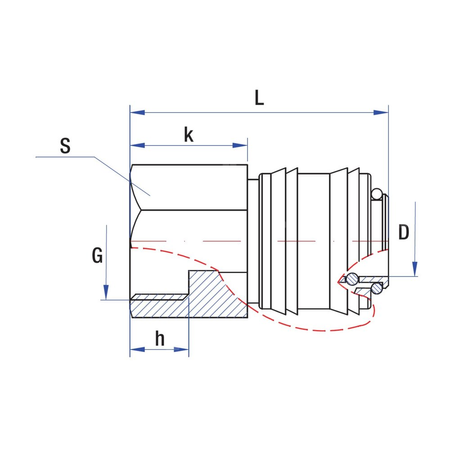 Szybkozłącze RUMET zatrzask Mosiądz 1/2''