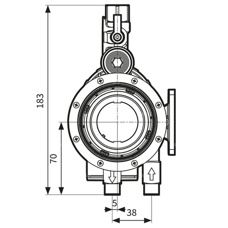 Filtr olejowy AFRISO FloCo-TOP-2KM Si zintegrowany z odpowietrznikiem fi 3/8'' x 3/8'' GW x GZ, z wkładem plastikowym, maks. przepływ 100 l/h