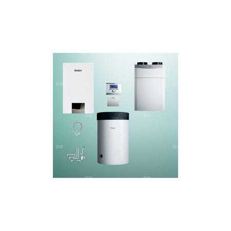Pakiet - Kocioł gazowy jednofunkcyjny VAILLANT ecoTEC exclusive VC 25CS/1-7 kondensacyjny wiszący 2.8 - 26.4 kW + RegulatorsensoCOMFORT 720 + RekuperatorrecoVAIR 360/4E + Moduł sterowaniaVR 921 + Zasobnik c.w.uVIH R 150/6 M