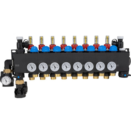 ProCalida CC 1 na 9 obiegów grzewczych, rotametry 0,75÷3,75 l/min