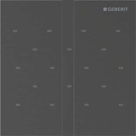 Płyta przykrywająca Geberit typ 40, kwadratowa: Czarny chrom / Szczotkowany, powlekany easy-to-clean