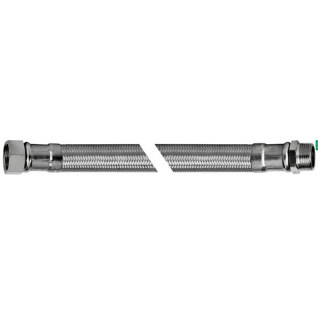 Wąż elastyczny przyłączeniowy QIK stal nierdzewna, 2'' x 2'', dł. 500 mm, GW x GZ z oplotem