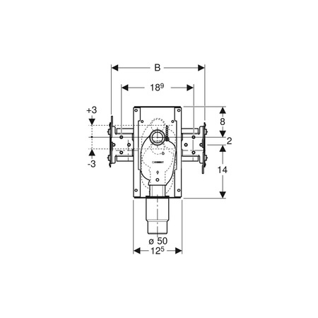 Zestaw nakrętek kołnierzowych Geberit (2 szt.)