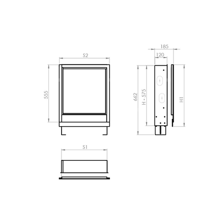 Szafka podtynkowa z maskownicą 600/120/575 dla 8 ob.