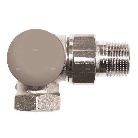 Zawór grzejnikowy termostatyczny HERZ TS-90-E 3-osiowy ab, połączenie 3/8'' (niklowanie)