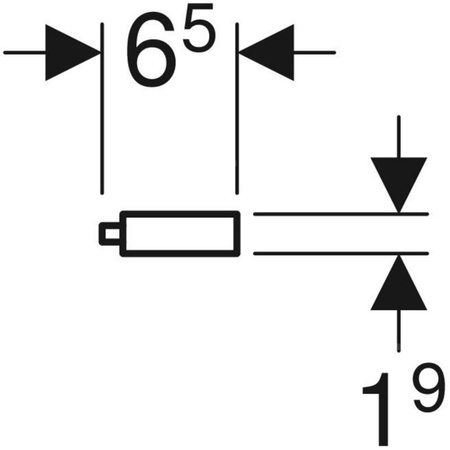 Uchwyt na ręczniki Geberit do mebli łazienkowych: 42.4x1.9x4.9cm, Chrom błyszczący