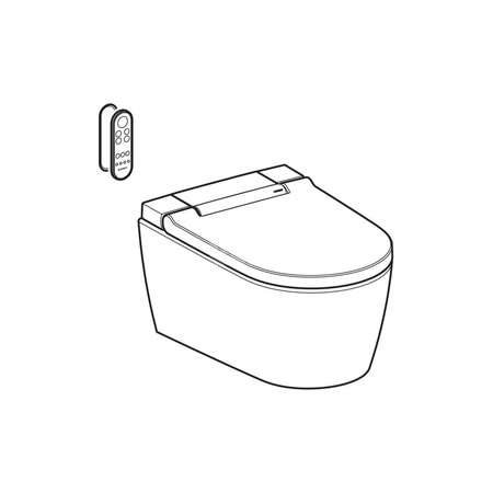 Wisząca miska WC do Geberit AquaClean Sela: Biały-alpin