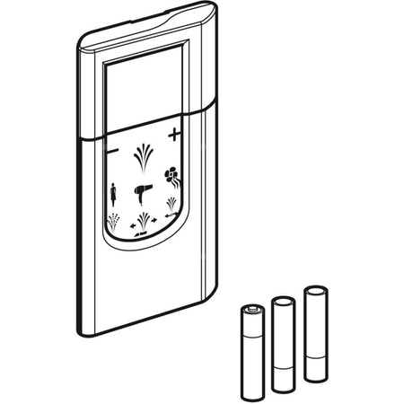 Pilot zdalnej obsługi do Geberit AquaClean 5000plus: Biały-alpin