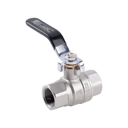 Zawór kulowy PERFEXIM HUZAR typ ciężki PHA-200/1 mosiądz niklowany 1/2'' GW, uchwyt: dźwignia