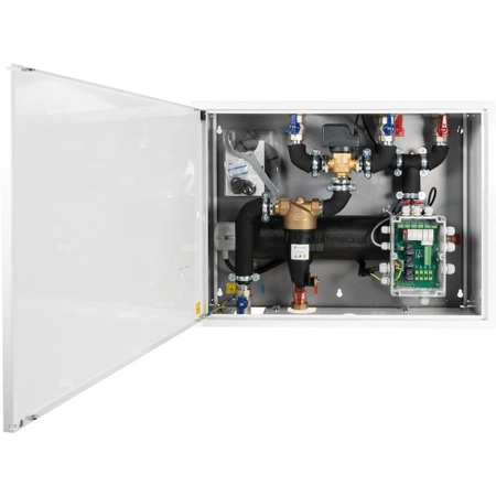 Moduł hydrauliczny do pomp ciepła AMB 900, z grzałką zanurzeniową 9 kW, zaworem przełączającym AZV, separatorem zanieczyszczeń ADS 181, przyłącza G11/4''