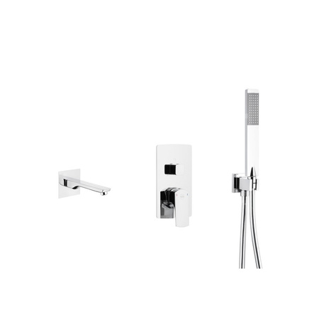 MOKAIT zestaw wannowy podtynkowy z baterią 3 funkcyjną, chrom