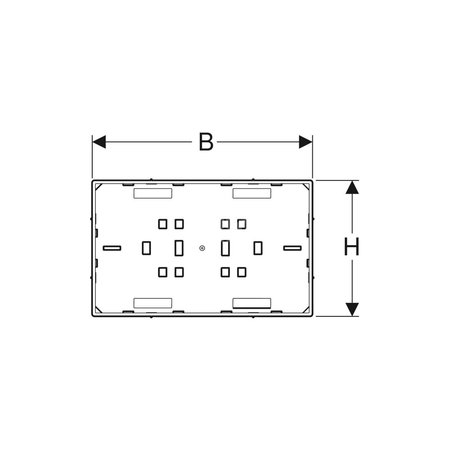 Płytka nośna Geberit z ramką, do płyty przykrywającej Omega, zlicowana z powierzchnią ściany: Chrom błyszczący