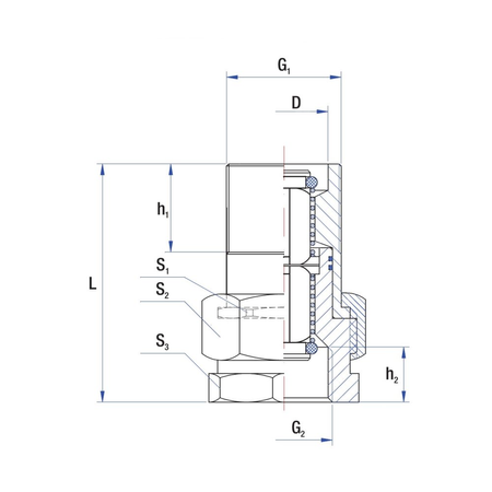 Szybkozłącze RUMET do naczynka wzbiorczego Mosiądz 3/4''