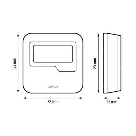 Regulator temperatury SALUS HTRP23, montaż natynkowy