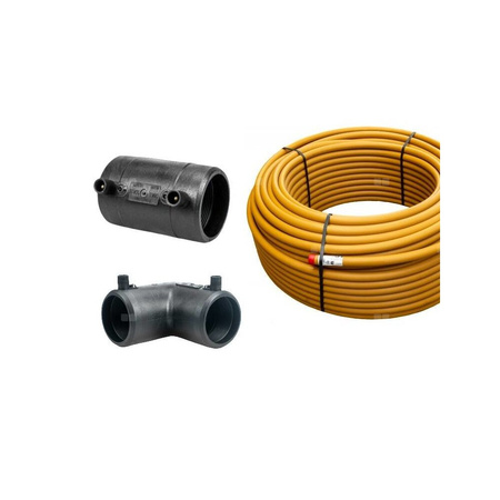 Komplet rura PE40 (20m) + mufa + kolano