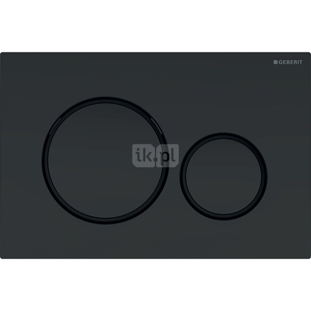Przycisk uruchamiający Geberit Sigma20, przedni, czarny mat-czarny-czarny mat, easy-to-clean, okrągły