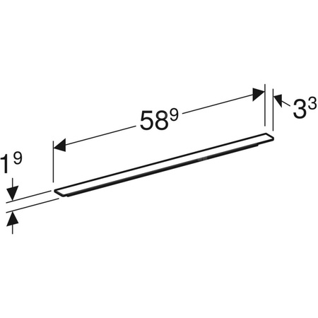 Uchwyt Geberit: Chrom błyszczący, B=58.9cm