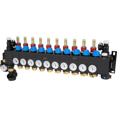 ProCalida CC 1 na 10 obiegów grzewczych, rotametry 0,75÷3,75 l/min