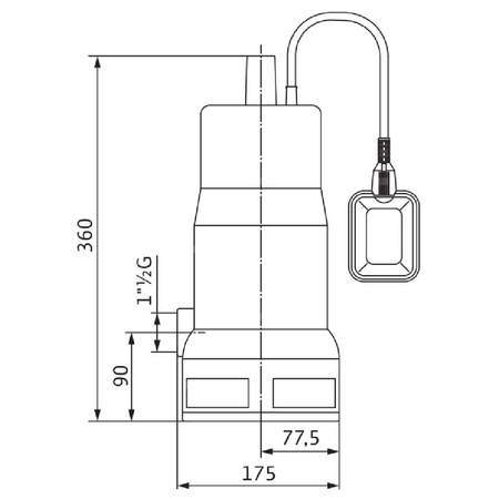 Pompa zanurzeniowa do ścieków WILO Initial Drain 16-11 PP 1 x 230 V, moc 2.1 W 50 Hz