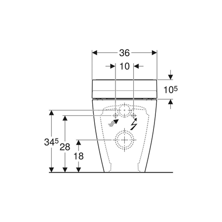 Zestaw podkładek wyrównujących do siedziska i pokrywy deski sedesowej, do Geberit AquaClean Tuma / Sela (produkowanych do 2018 roku): Biały
