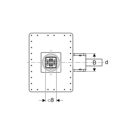 Kołnierz Geberit do wpustów podłogowych natrysku