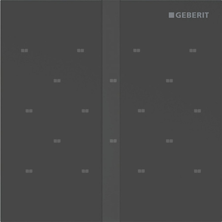 Płyta przykrywająca Geberit typ 40, kwadratowa: Czarny mat / Z powłoką easy-to-clean