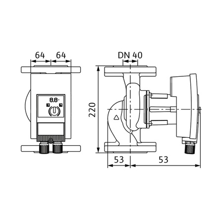 Pompa obiegowa WILO Yonos MAXO-Z 40/0,5-8 PN6/10 1 x 230 V 50/60 Hz, PN 6/10bar