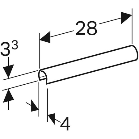 Zabezpieczenie krawędzi umywalki Geberit Publica