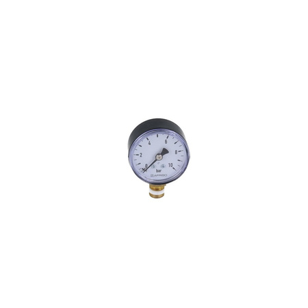Manometr z rurką Bourdona AFRISO RF grzewczy 0/10 bar G1/4B radialne fi 50 mm, kl. 2.5%