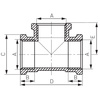 Trójnik FERRO mosiądz 6/4'' x 6/4'' x 6/4'' GW, kolor żółty