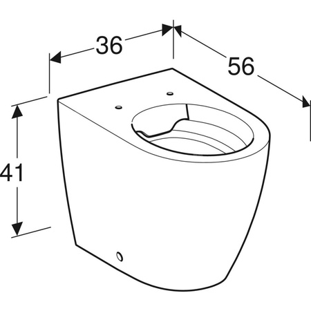 Miska WC stojąca GEBERIT iCon bez kołnierza wewnętrznego