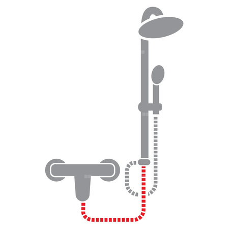 Wąż natryskowy 50 cm, chrom