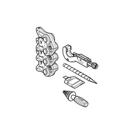 Walizka do szczęk zaciskowych GEBERIT Mapress tworzywo sztuczne, kolor niebieski