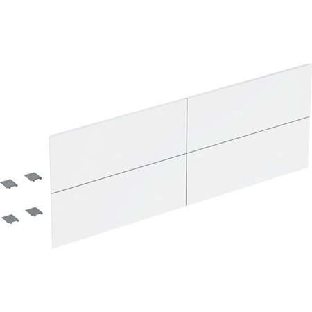 Zestaw frontów szuflad do dolnej szafki pod umywalkę z czterema szufladami GEBERIT ONE, kol. biały wysoki połysk