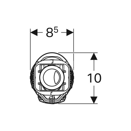 Przycisk Geberit do zaworu spustowego typ 240, spłukiwanie dwudzielne: Chrom błyszczący