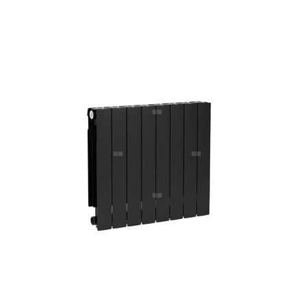 Grzejnik żeberkowy KFA Armatura ADR500/8 aluminium, podłączenie boczne 570 x 644 mm, kolor czarny