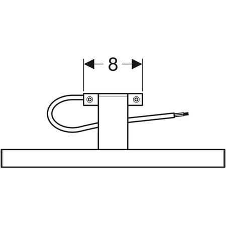 Geberit Lampa do szafki z lustrem, imitacja chromu