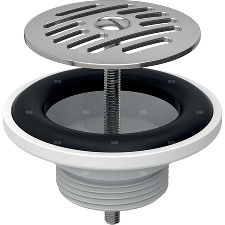 Zawór zestawu odpływowego Geberit ze swobodnym przepływem, kratka: Kratka : stal nierdzewna polerowana