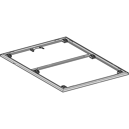 Rama instalacyjna Geberit do panelu do pryszniców bezbrodzikowych Setaplano, powyżej 100 cm, do 6 nóg montażowych: 170x90cm